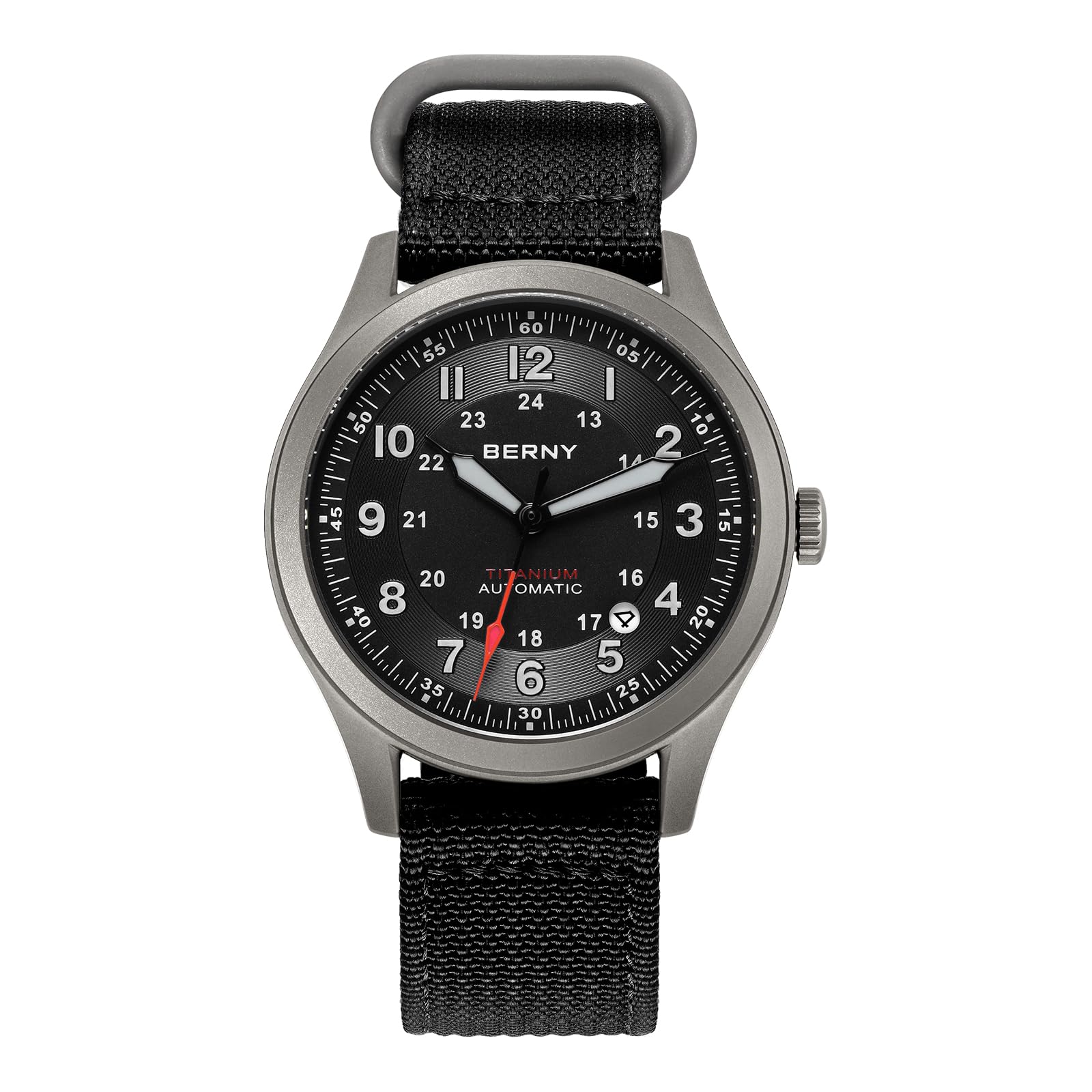 BERNY Titanium Herrenuhr Automatische Armbanduhr Super Leuchtkraft 10ATM Wasserdicht
