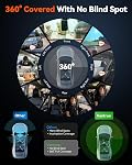 Vantrue E360 Panoramic 2 Channel Dash Cam, 420 Degrees, Dual STARVIS 2, Front Fisheye + Inside Fisheye, Dual IR Night Vision, Action Camera, Voice Control, Touchscreen, GPS, Parking Mode, Support 1TB