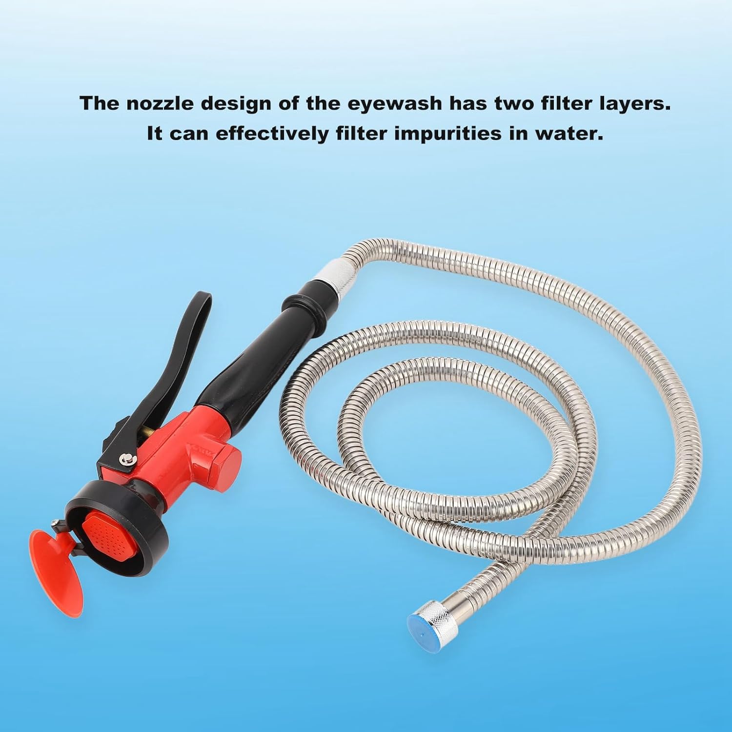 Fockety Eyewash Station Drench Hose Eye Wash Station, DN15 Handheld Eye Wahing Spray Head Face Flush Shower with Drench Hose, Eye Wash Unit for Lab and Industrial Use