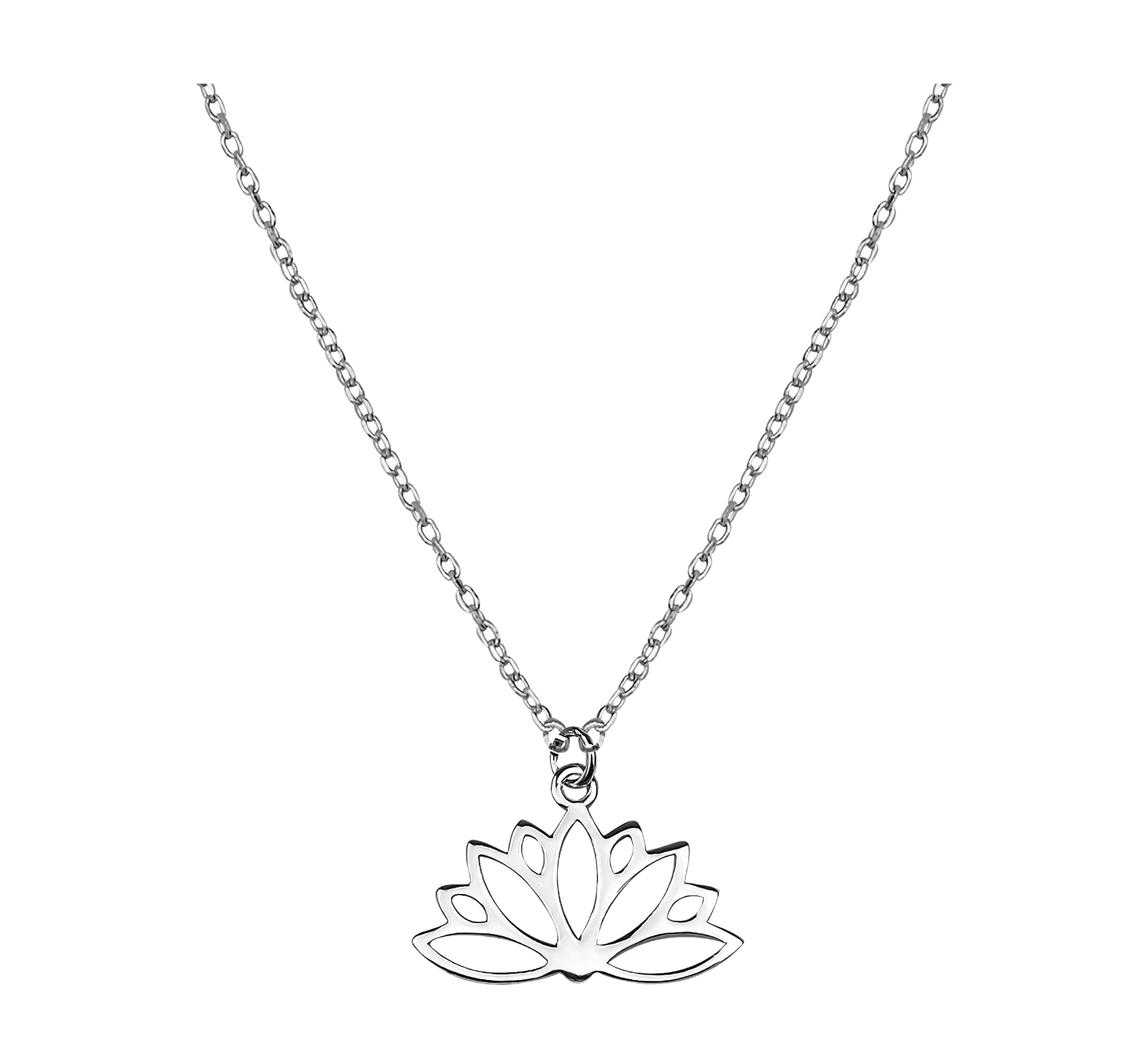 Sofia Milani Collar para Mujeres en Plata de Ley 925 - Colgante de Loto - 50267