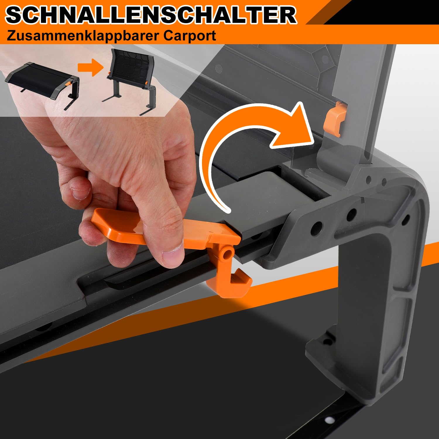 Herrselsam Schutzüberdachung für Rasenroboter Klappbare Mähroboter Garage mit Dach und UV-Schutz, ideal gegen Regen und Hagel, Abmessungen 72x56x36cm