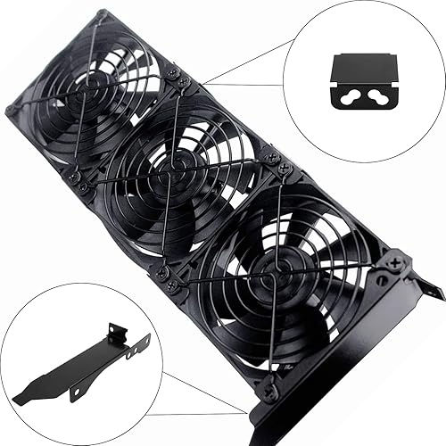 Miniatura 6 de Biaungdo Soporte de ranura PCI de 3 ranuras para ventiladores de 3.1 in3.5 in, soporte de radiador de computadora, soporte de montaje para tarjetas