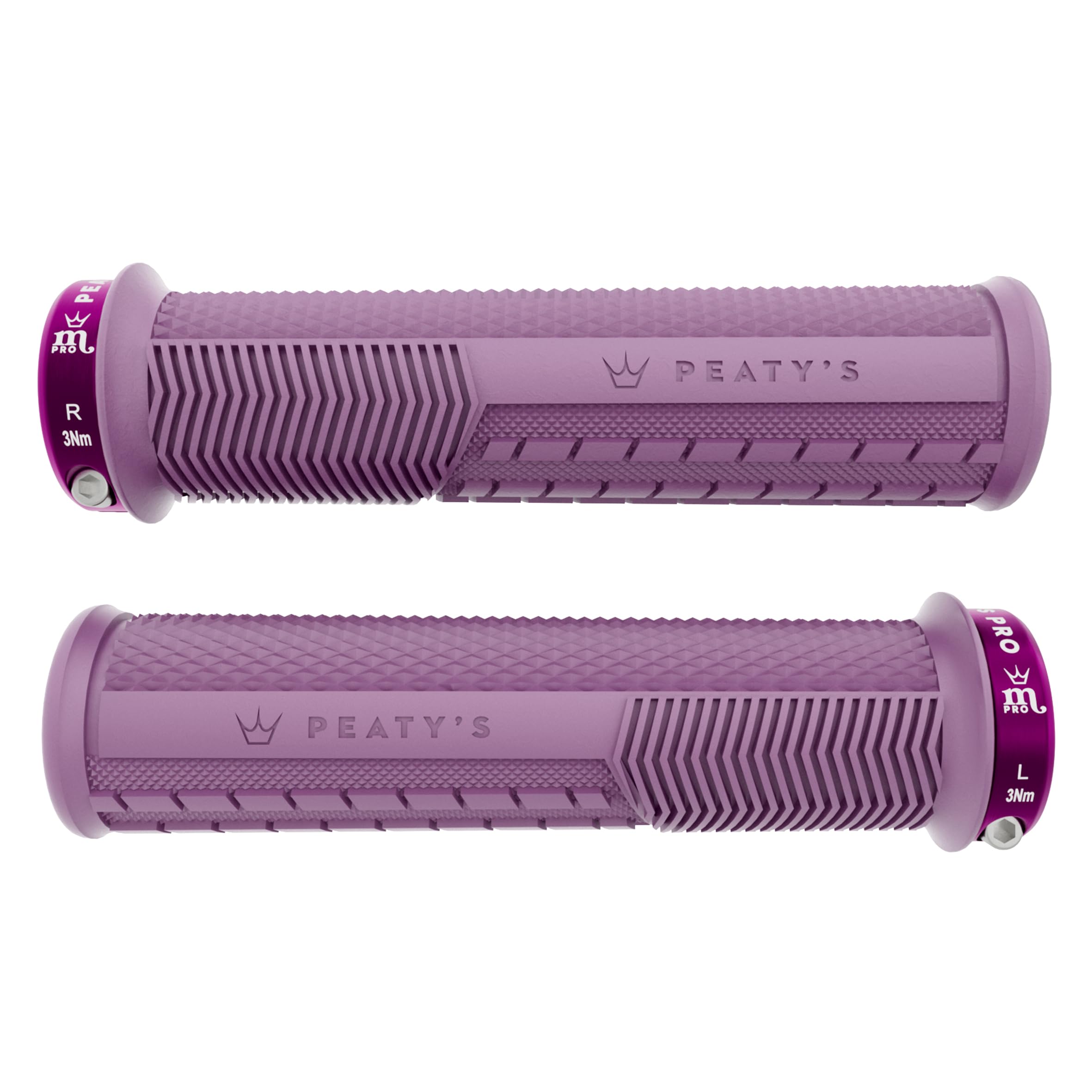 Peaty's Monarch Pro Grips - Knurl, BMX & Ebike, Plum Purple