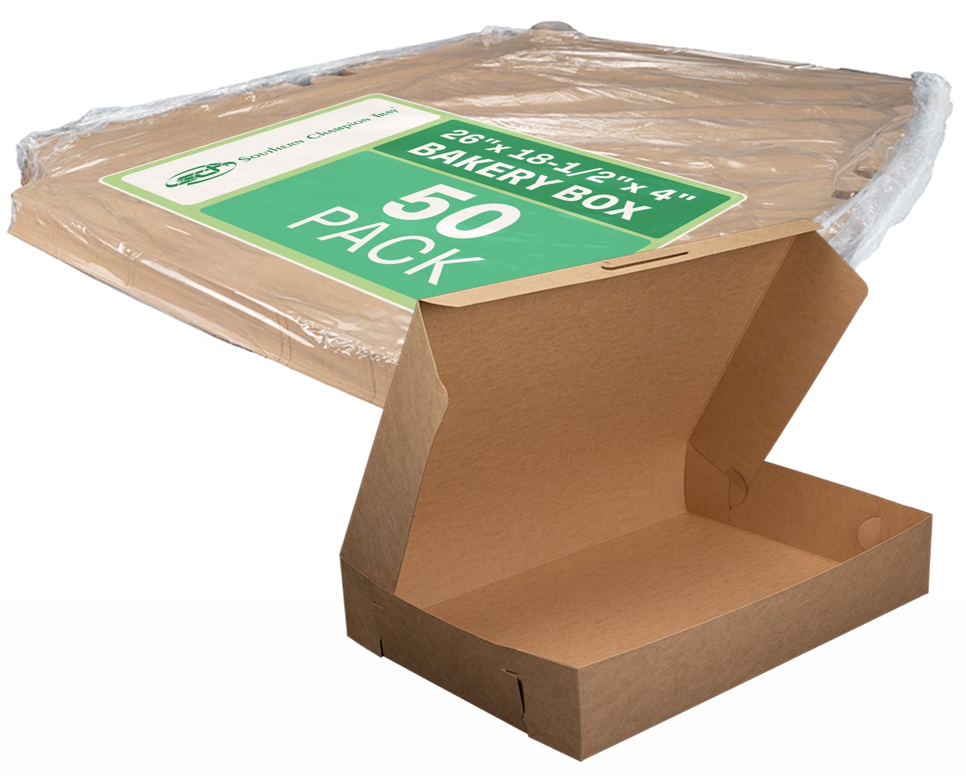 Sur de Champion bandeja 1095 K Kraft cartón non-window bandeja de panadería, 26 x 18 – 1/2 Ancho x 4 de altura (caja de 50 unidades)