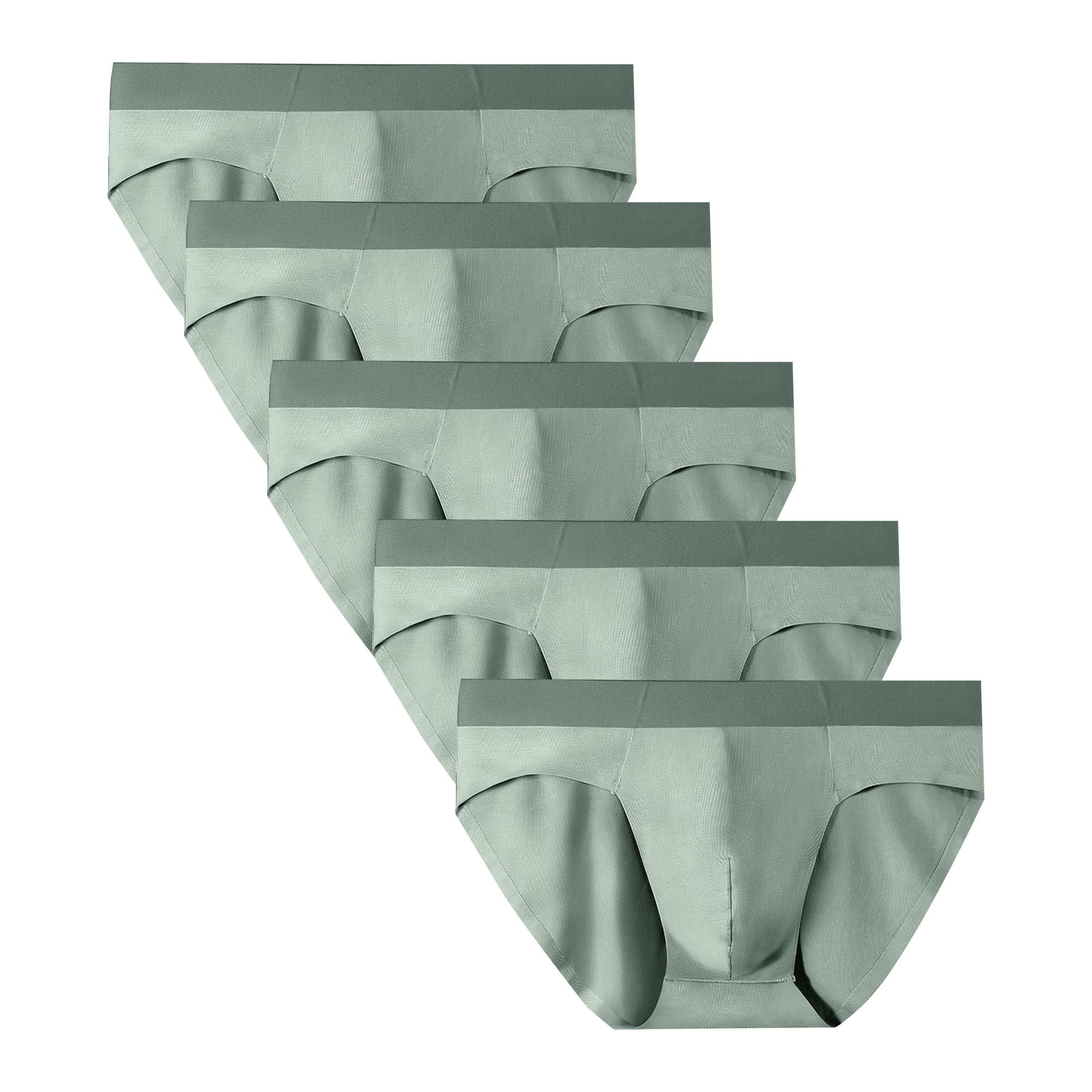 JEShifangjiusu - Slip da uomo in cotone, gamba corta, comodi, elastici, a vita bassa, confezione multipla
