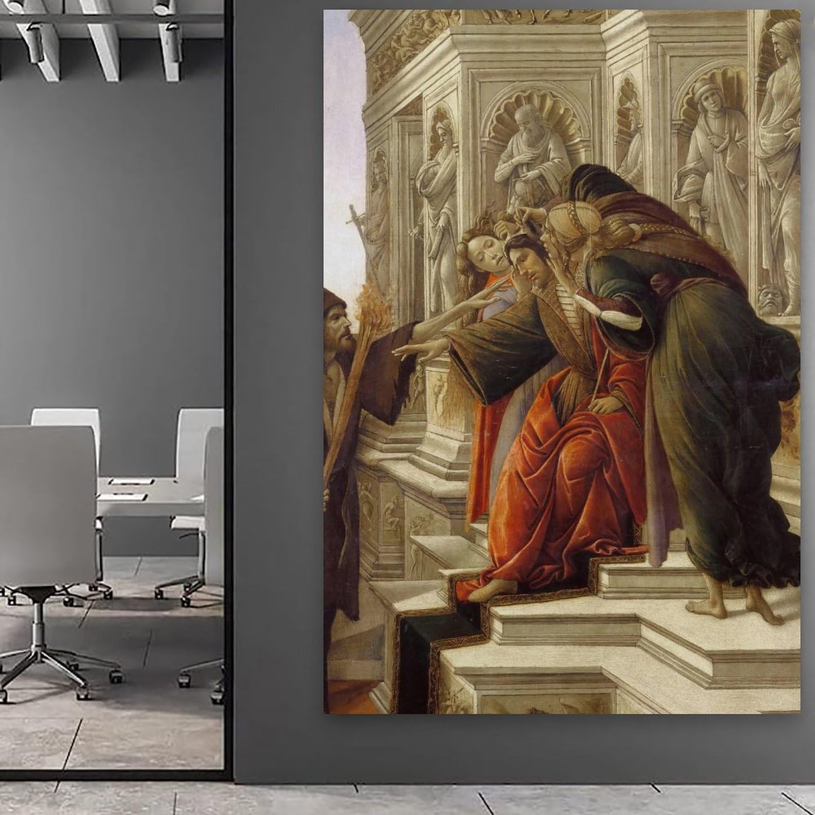 Generisch Sandro Botticelli's The Calumny of Apelles Art Poster Lienzo Impresión artística 20 x 30 Pulgadas
