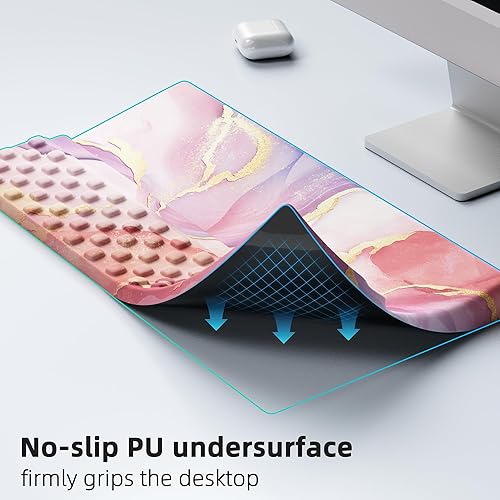 Vista 5 de Ospelelf - Reposamuñecas para teclado, cómodo soporte ergonómico para teclado para oficina y hogar Rosado