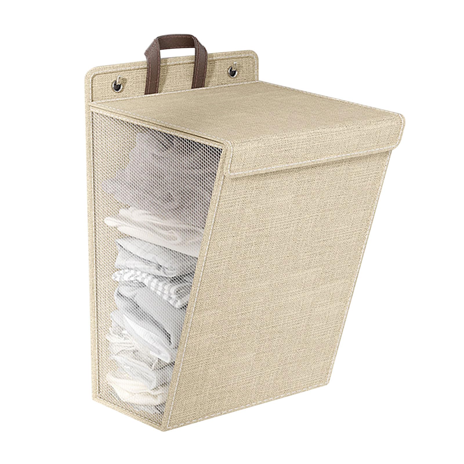 Kalttoy Foldable Fabric Wall Mounted Laundry Basket Space Saving Clothes Organiser for Home and Dorm Large Clothing Container Space Saving Clothes Holder