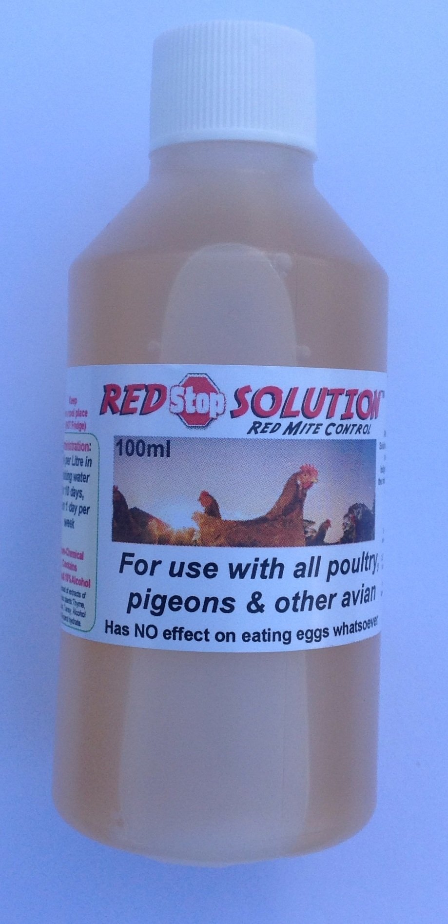 100ml Red Stop Solution Red Mite Control for Chickens Poultry Birds Hatching eggs