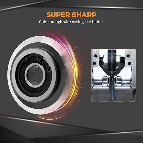 Miniatura 4 de BEAMNOVA Cuchilla de repuesto mejorada para pelacables de alambre de cobre, cortadores de cables alimentados por máquina, diámetro interior de 0.591