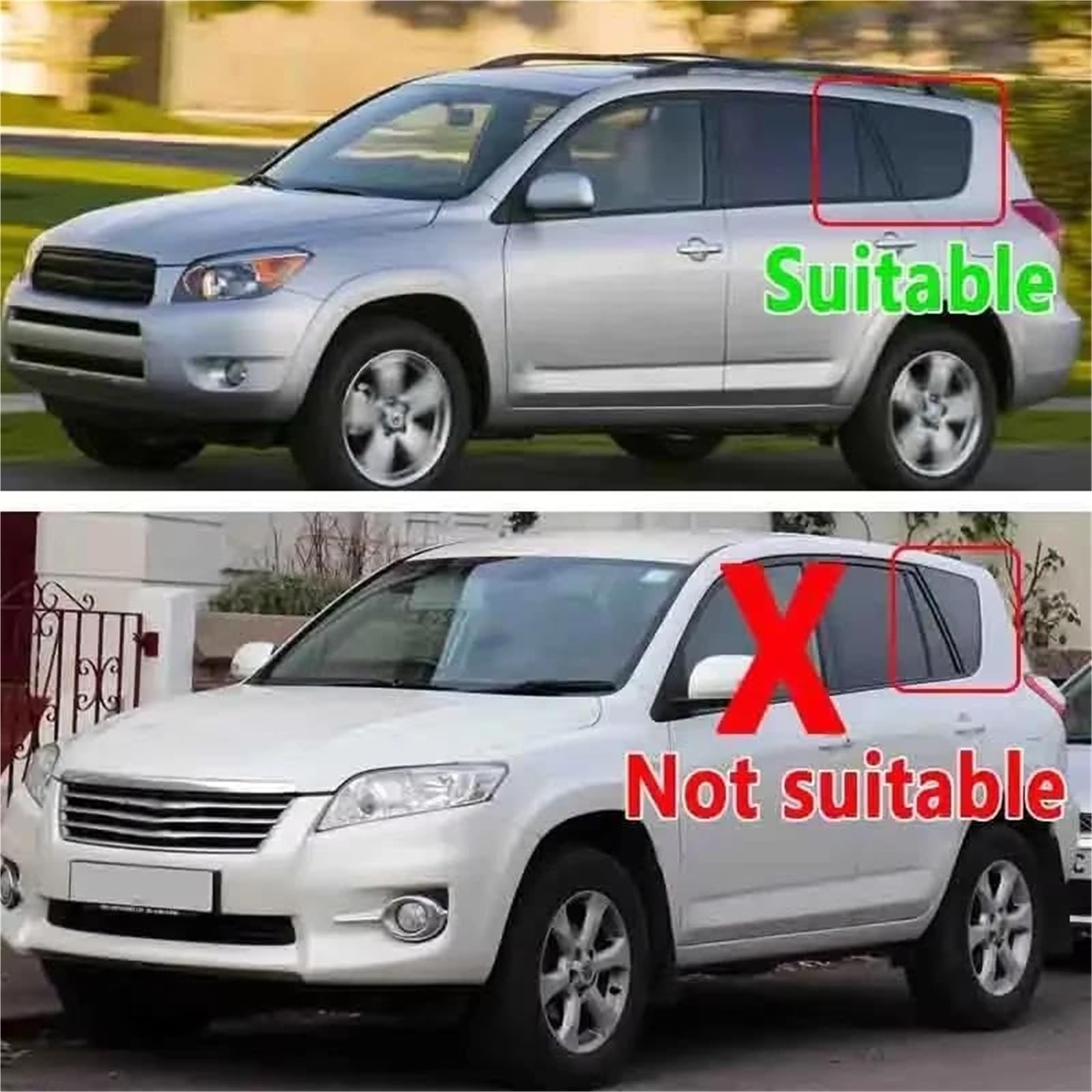 Uszczelka gumowa automatyczna Dla TOYOTA, dla Rav4 Xa30 2006-2012 wersja amerykańska listwy okienne samochodu uszczelki dla drzwi deszczoszczelna szklana taśma(BLACK Frontr)