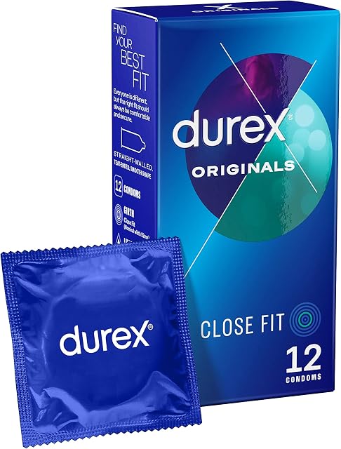 Durex Originals Close Fit Condoms for Comfort and Confidence, Pack of 12