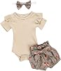 KANGKANG Baby Girl Clothes Ruffle Romper Floral Short Pants Summer Outfits Cute Baby Girl Clothes