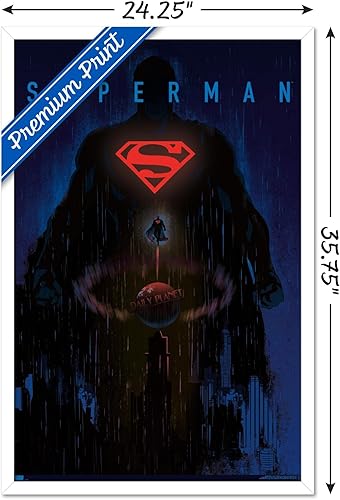 Miniatura 78 de Trends International DC Comics: Dark Artistic - Póster de pared de Superman, 34 pulgadas de largo x 22.4 W, versión premium sin marco