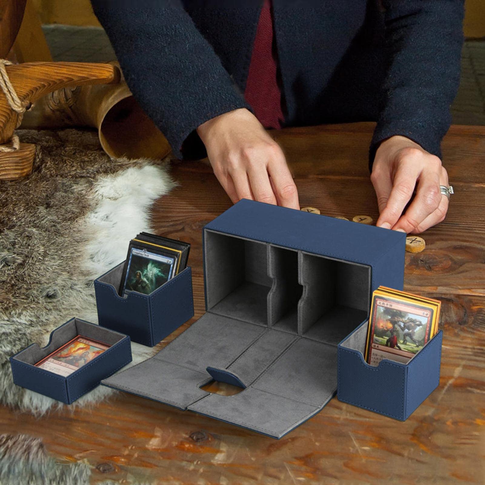 Speelkaartenbox van metaal (metalen doos/metalen doos voor speelkaarten), speelkaartendoos