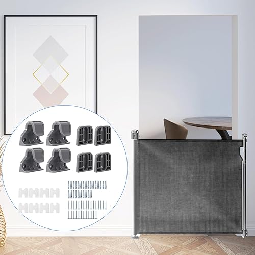 Miniatura 7 de 70 piezas de repuesto para puerta de bebé, piezas de extensiones retráctiles para puerta de bebé, extensor de puerta de bebé, kit de montaje para