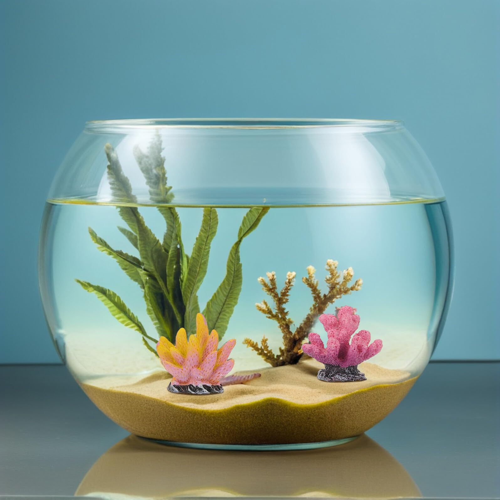 16 piezas para acuario de coral, decoración artificial, mini coral de resina duradera, cerca de la naturaleza, decoración de fácil cuidado, plantas de acuario para betta y