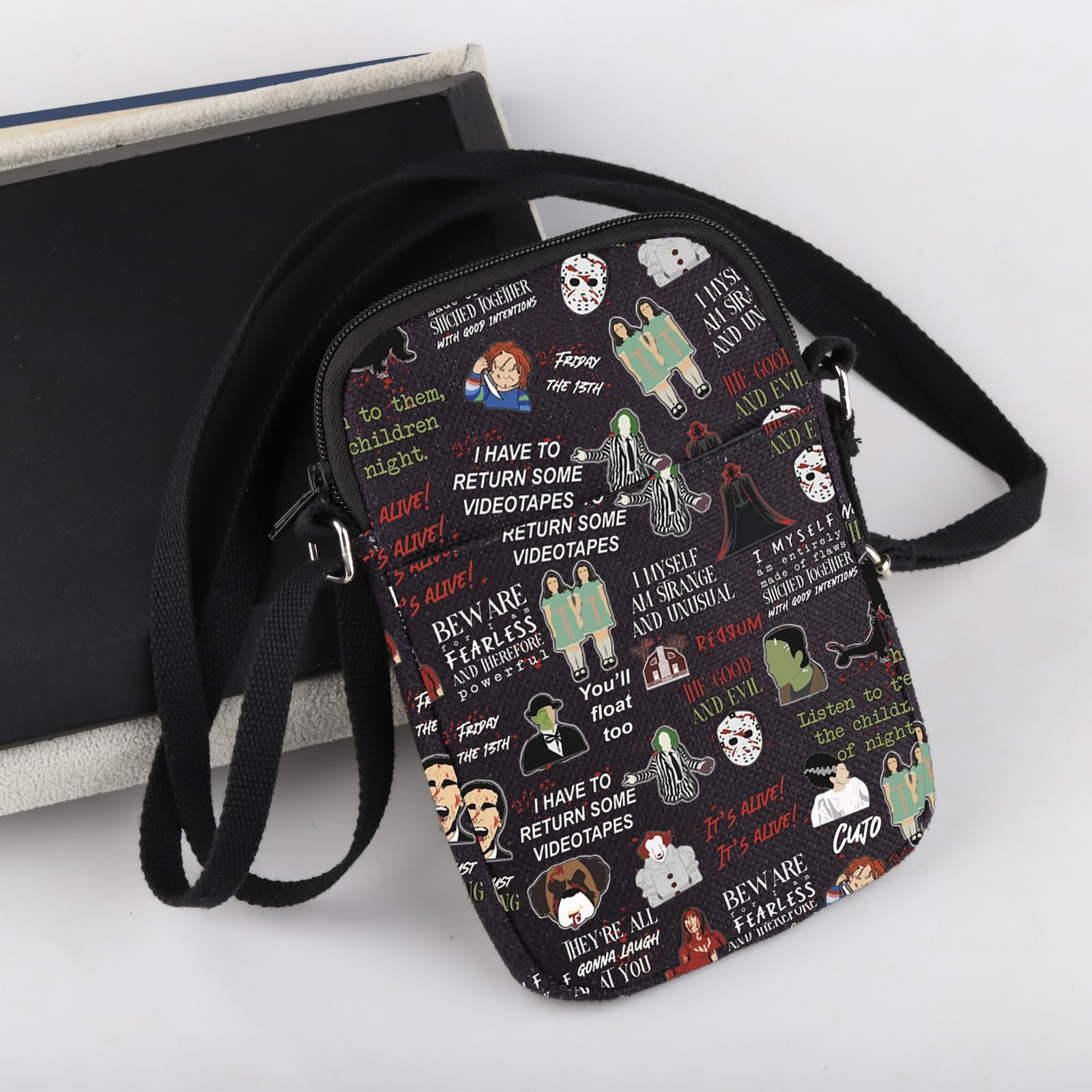 Scary Merchandise Halloween Horror Movie Merch Horror Movie Fans Makeup Bag Scary Lover Gift (Beware CR EU) - Image 3