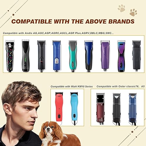 Miniatura 9 de Cuchillas de cerámica de repuesto desmontables profesionales 3-34. Compatible con Oster Classic 76Power ProPower-TeqStar-Teq Clipper. Compatible con