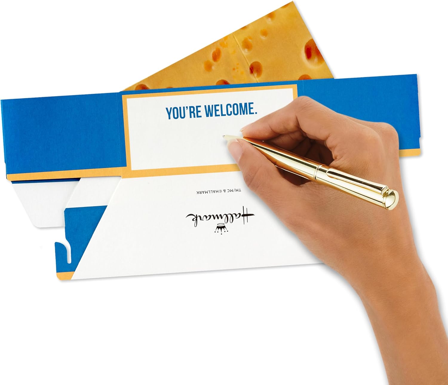 Hallmark Fathers Day Card, 3D & Pop Up Cheese Design, Funny, Humour, Blue, Yellow