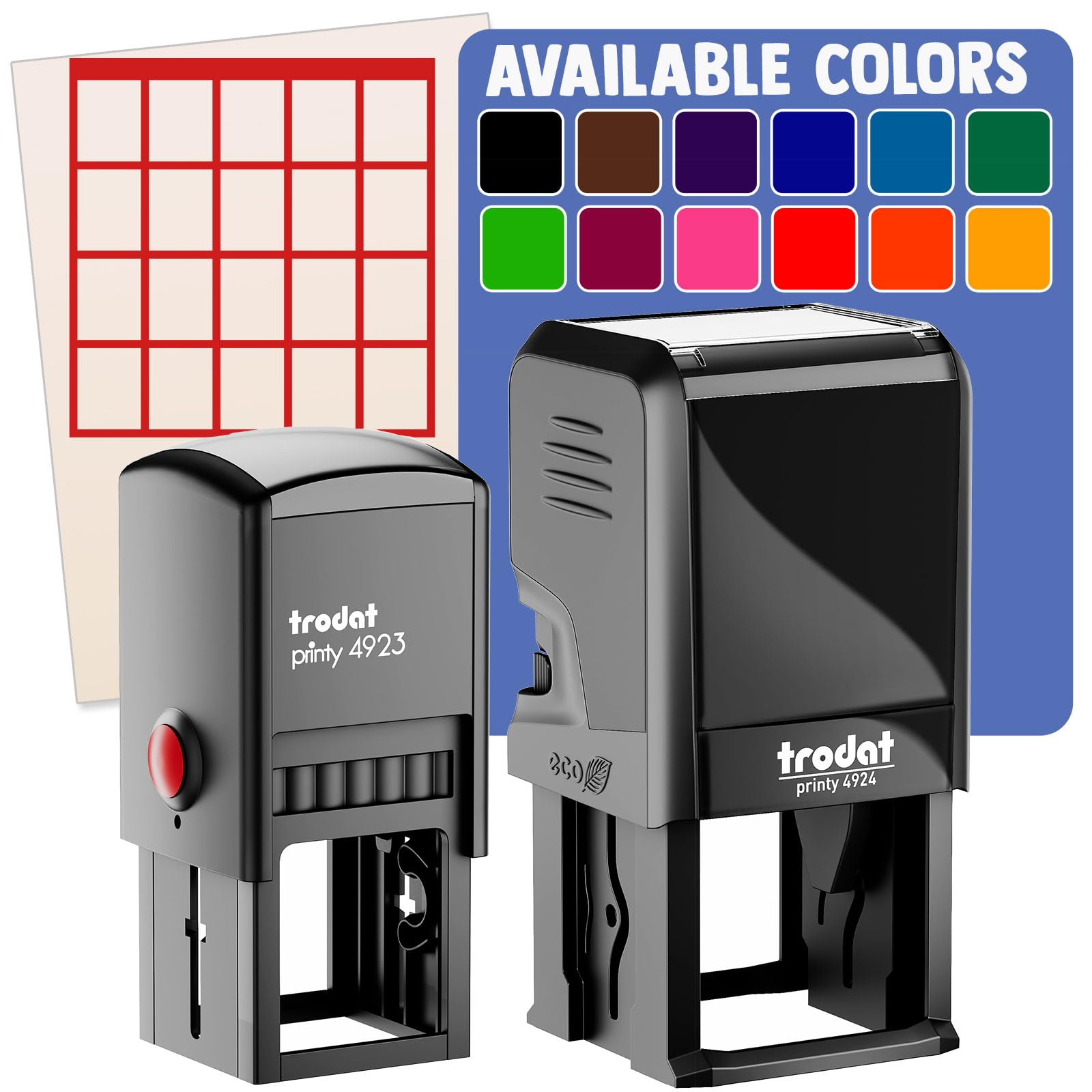 Guitar Chord Blank Self-Inking Rubber Stamp Ink Stamper - 1-1/2 Inch Large - Black Ink