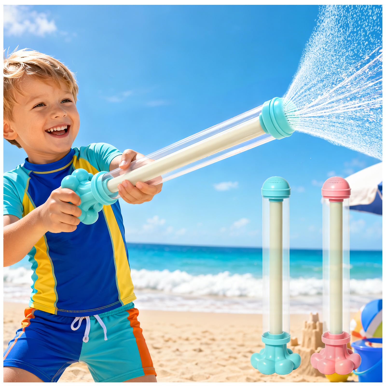 2Pcs Firework Water Gun,Fireworks Water Pistols for Kids & Adults
