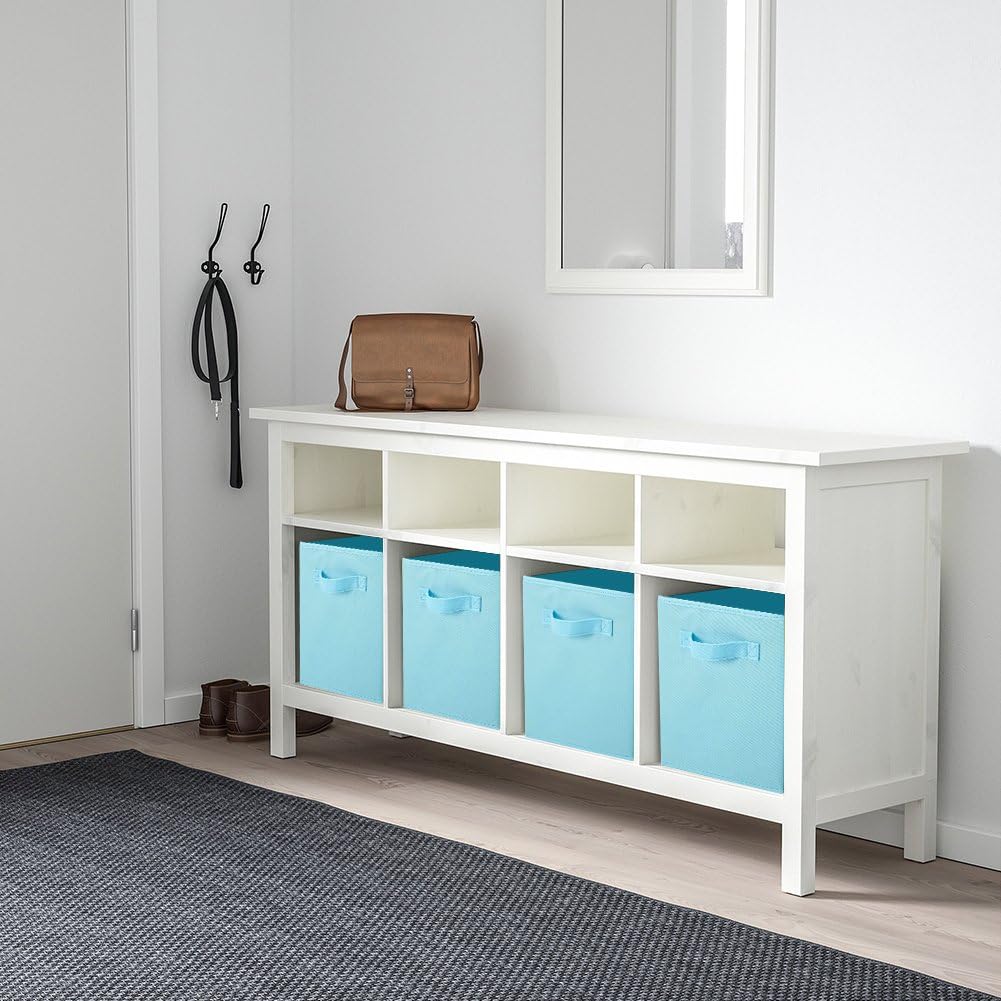 PowerKing Fabric Storage Box Organiser, 6 Foldable Storage Cube Storage Box in Cube Shape - Sky Blue, 6 Set - Image 3