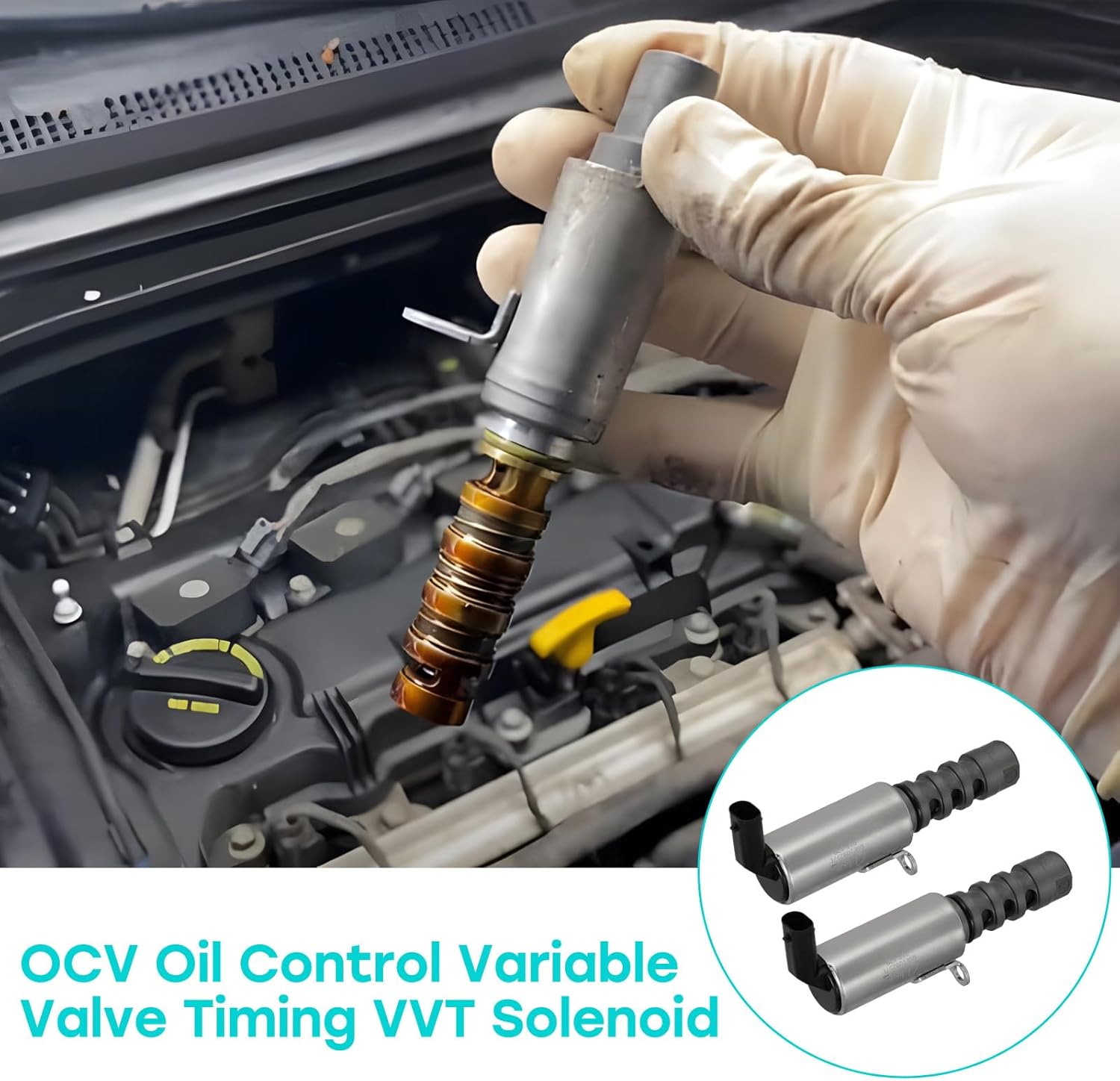 918-129 06E109257L 2PCS Engine Variable Valve Timing VVT Solenoid (3.0L 3.2L) For Audi A4 Quattro 2009,Q5 2009-2012,A5 2010,A5 Quattro 2008-2010,A6 2009-2011,A6 Quattro 2009-2011,S4 2010-2012,S5