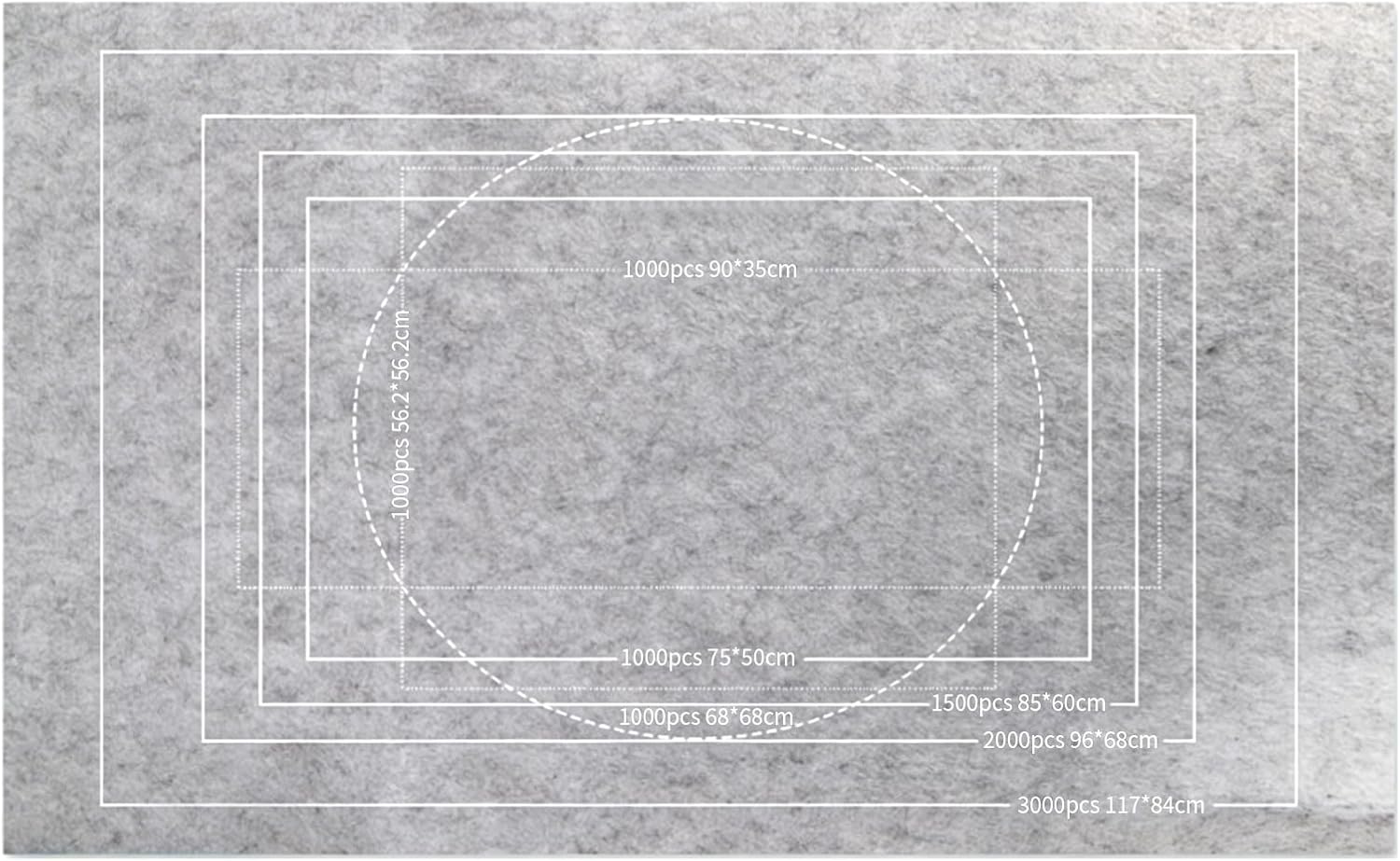 Jigsaw Puzzle Mat, Roll Up Grey Felt Puzzel Board Keeper, Storage for 3000Pcs Puzzles, 55.11 x 39.47 Inch(Grey)