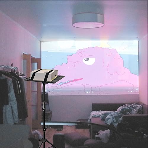 Miniatura 6 de Sutekus Soporte para proyector portátil trípode para proyector con trípode inclinable de 180 para computadora portátil, ajustable de 22 a 47