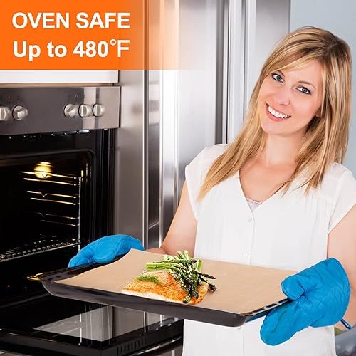 Miniatura 5 de Rollo de silicona para hornear, 12 pulgadas x 10 pies, antiadherente, resistente al calor, de grado alimenticio, antideslizante, reutilizable,