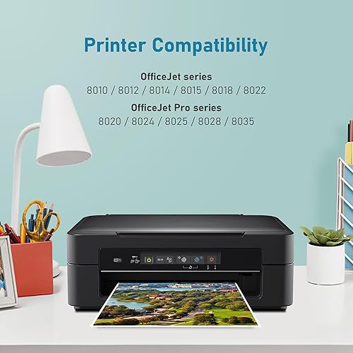 Miniatura 2 de Paquete combinado de cartuchos de tinta 910 XL para impresoras HP Ink 910 XL para impresoras HP, funciona con impresoras Officejet Pro 8020 8025e