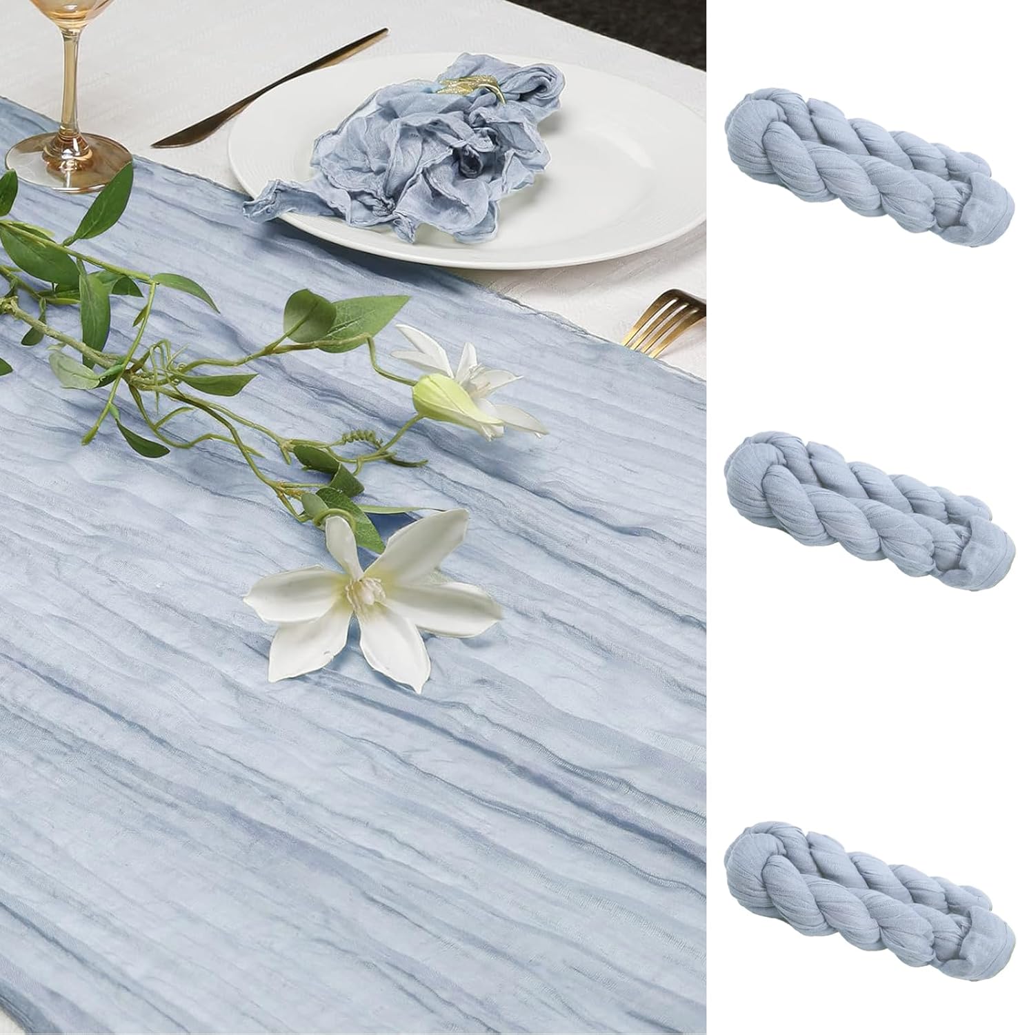 3 Pieces Cheesecloth Table Runner Mothers Day Cheese Cloth