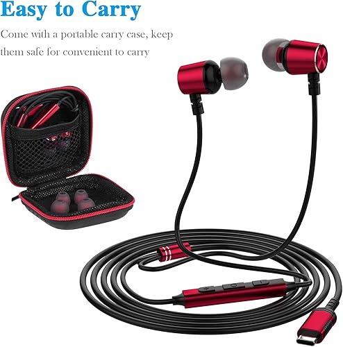 Miniatura 7 de APETOO Auriculares USB C para iPhone 15, 16 Pro Max, Samsung S21, S22, S23, S24, Ultra Flip Fold A55, A54, A9, cancelación de ruido, auriculares