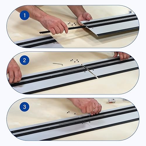 Miniatura 4 de Kit de conector de riel guía de sierra de riel compatible con Powertec Dewalt Festool Triton Makita Riel guía de sierra de riel P-45777