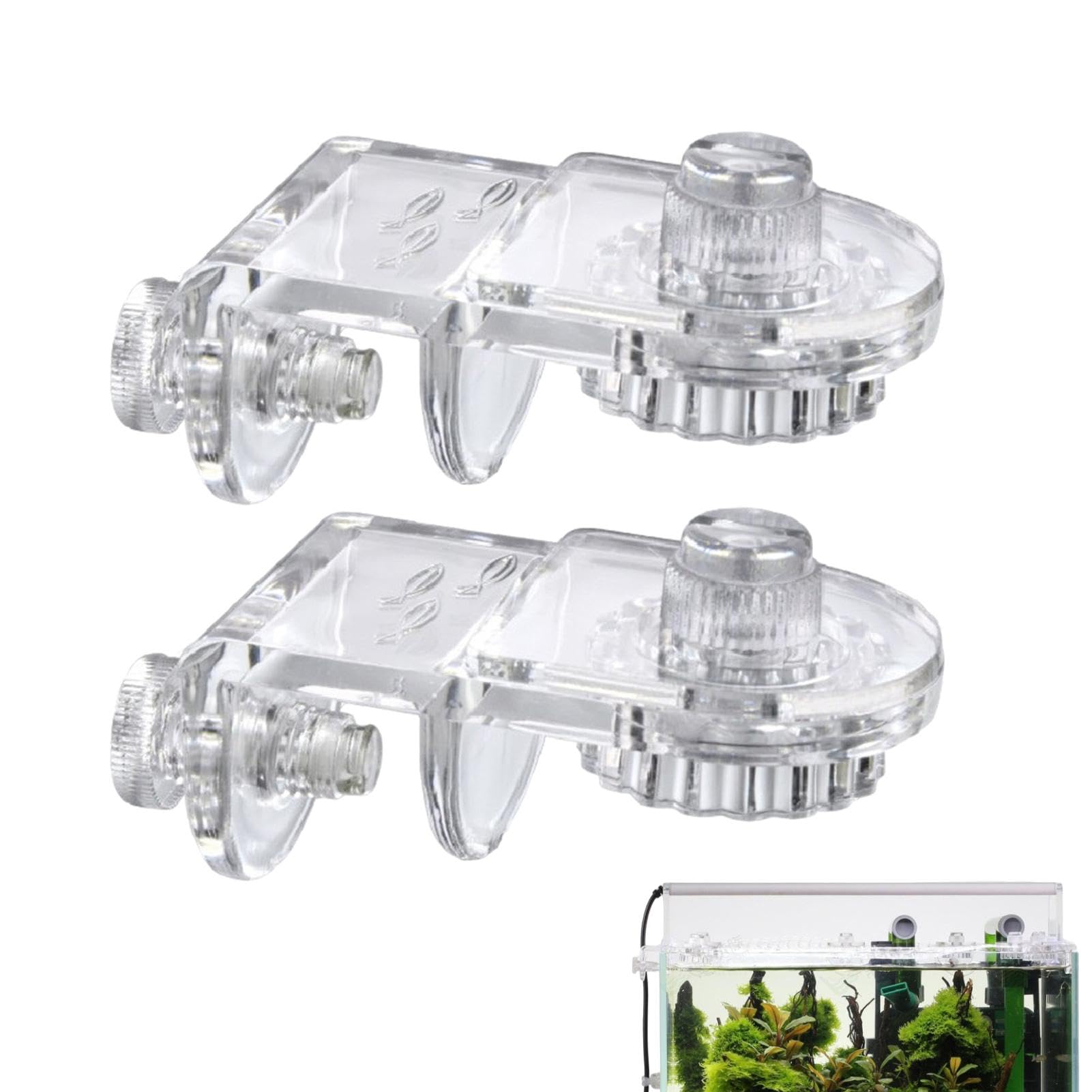 Clips de couvercle d'aquarium sans bord | Pince de filet anti-saut en acrylique – Accessoires d'aquarium, sans bord en verre pour aquarium