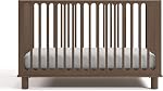 Storkcraft Sicily Convertible Crib with Toddler Guardrail (Hazelnut) – GREENGUARD Gold Certified, Toddler Bed Conversion Kit Included, 100% Solid Wood, Fits Standard Crib Mattress