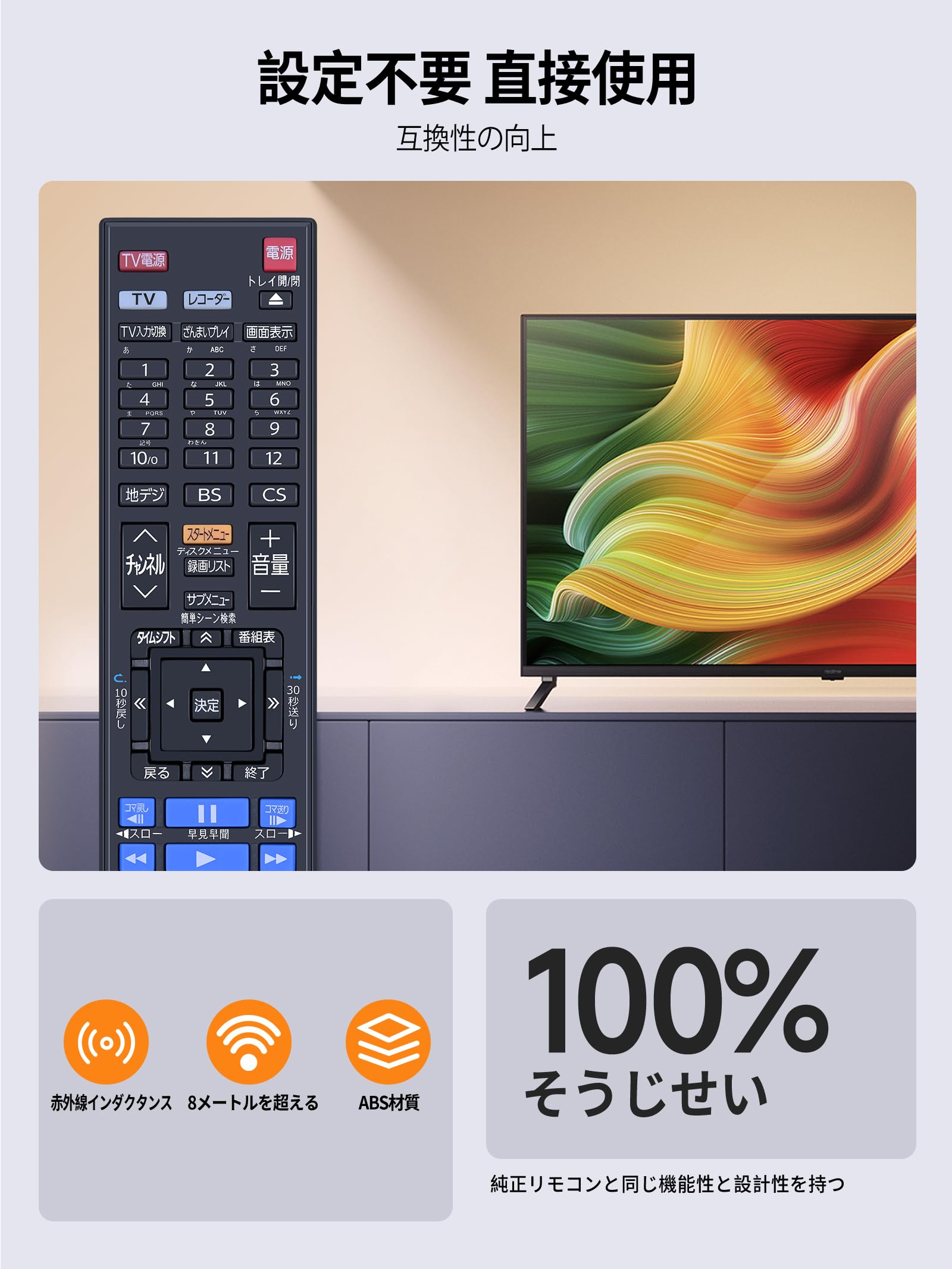 Amazon | ブルーレイリモコン SE-R0458 for TOSHIBA 東芝 REGZA