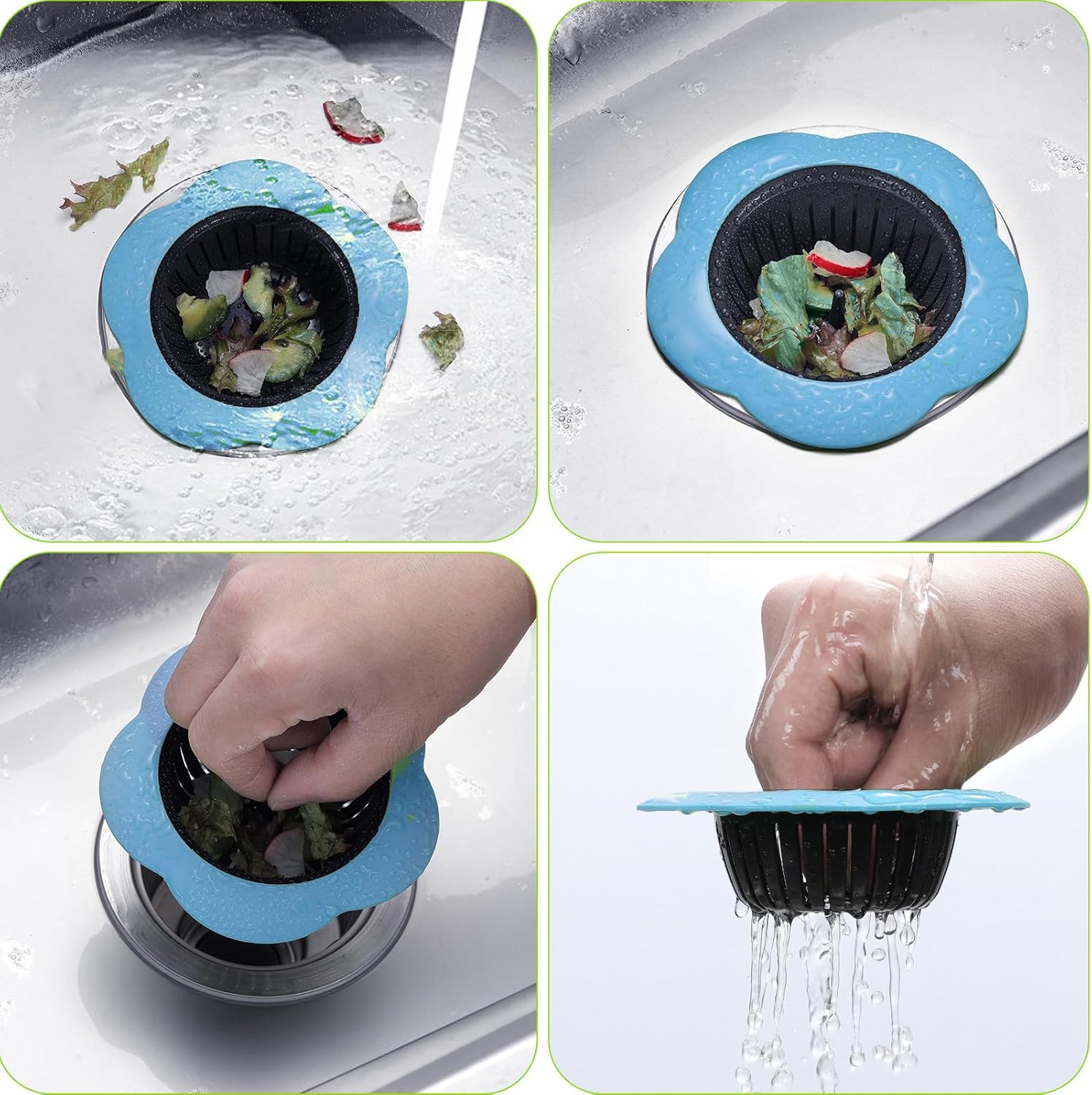 Kitchen Sink Strainer, Upgraded Silicone Sink Drain Strainer for Most