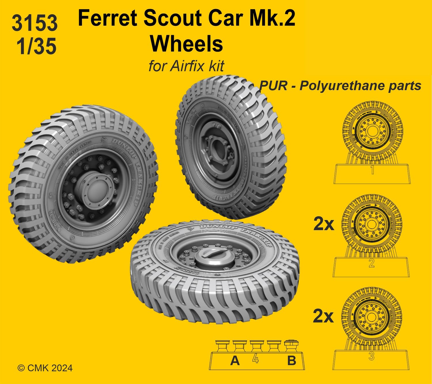Amazon | CMK 1/35 フェレット スカウトカー Mk.2用 タイヤホイール