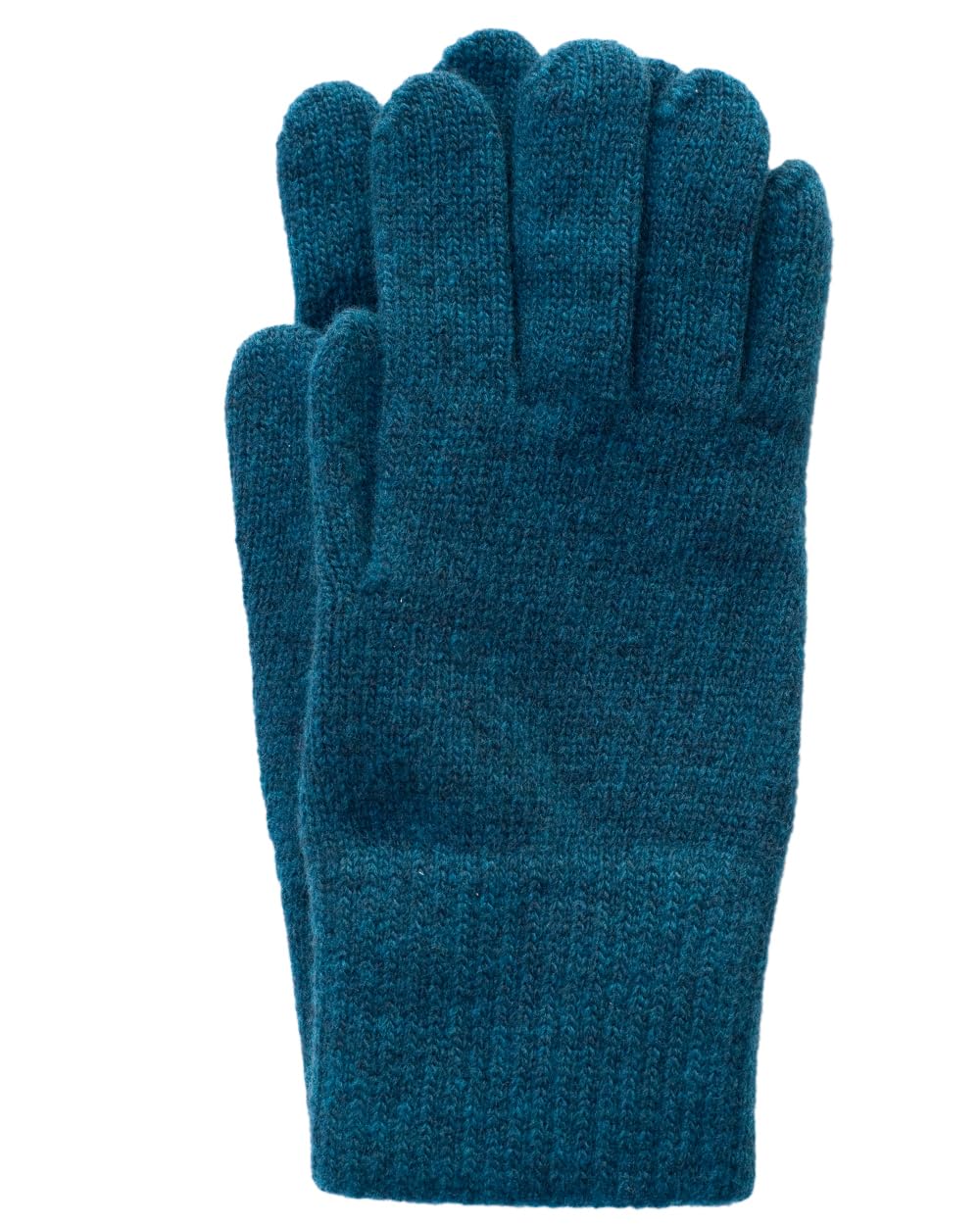 Fosternatur Women's Petrol Merino Wool Gloves / Finger Gloves 100% Wool Merino Extra Fine, 6.5