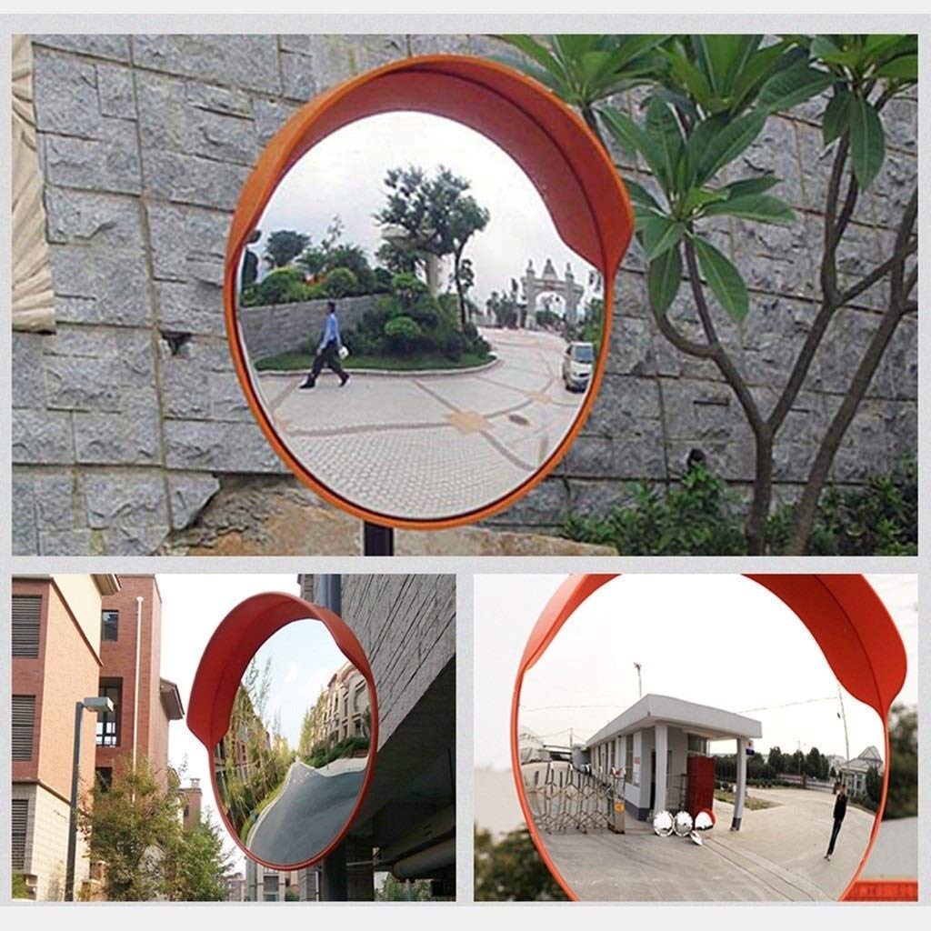 Espejo Convexo Converx, plástico Rojo, Amplio ángulo de Espejo de Seguridad Convexo, circulación de Espejo Exterior para la Comunidad Escolar, tamaño 45-120 CM (tamaño: 100 CM)