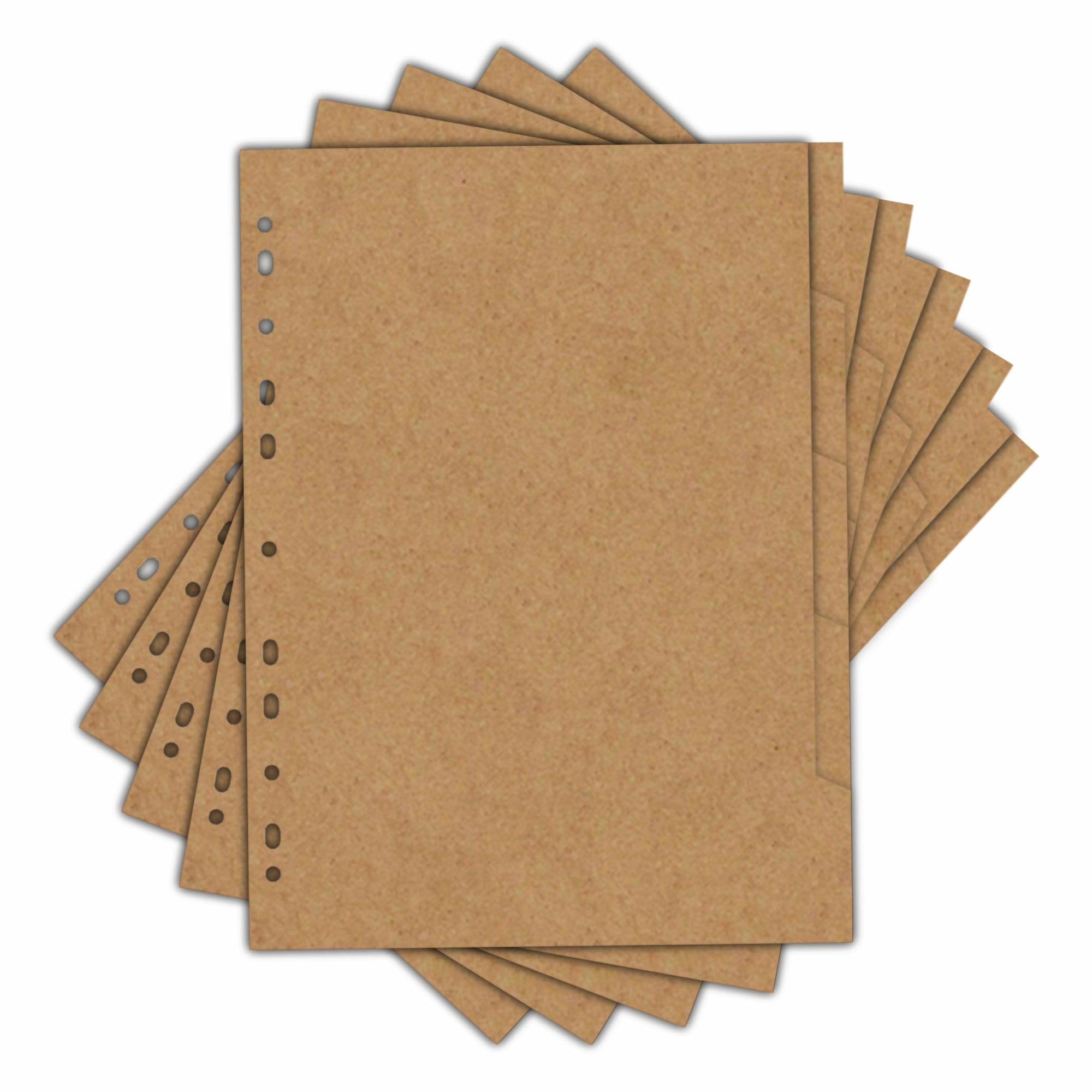 M1SS A4 File Dividers Extra Wide Tabbed Index with Multi-Hole Punch, Fits Ring Binders & Lever Arch Files – 12 Pack for Office, School & Home Organisation (Kraft, 5 Part)
