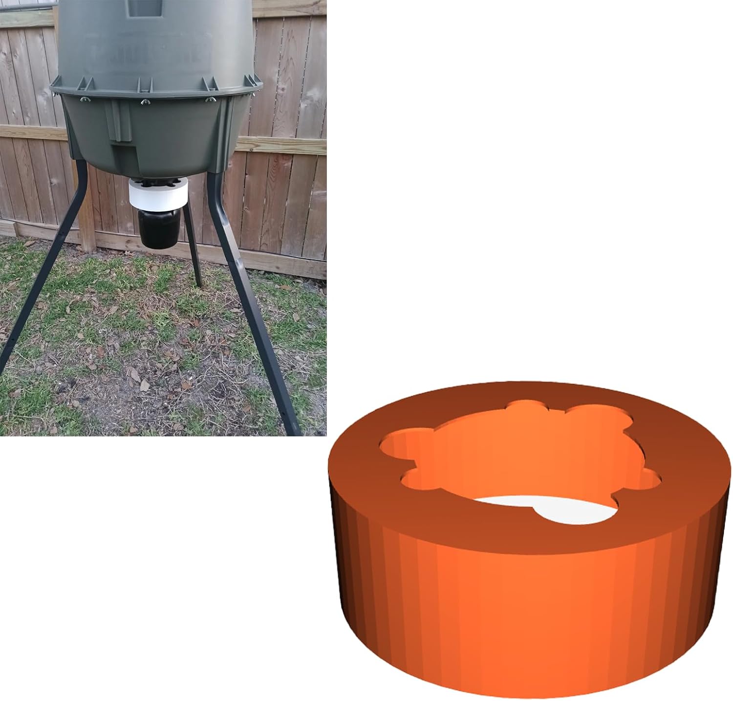 Amazon.com: Dispenser Guard Ring for Moultrie Pro II Feeder, Reduces ...