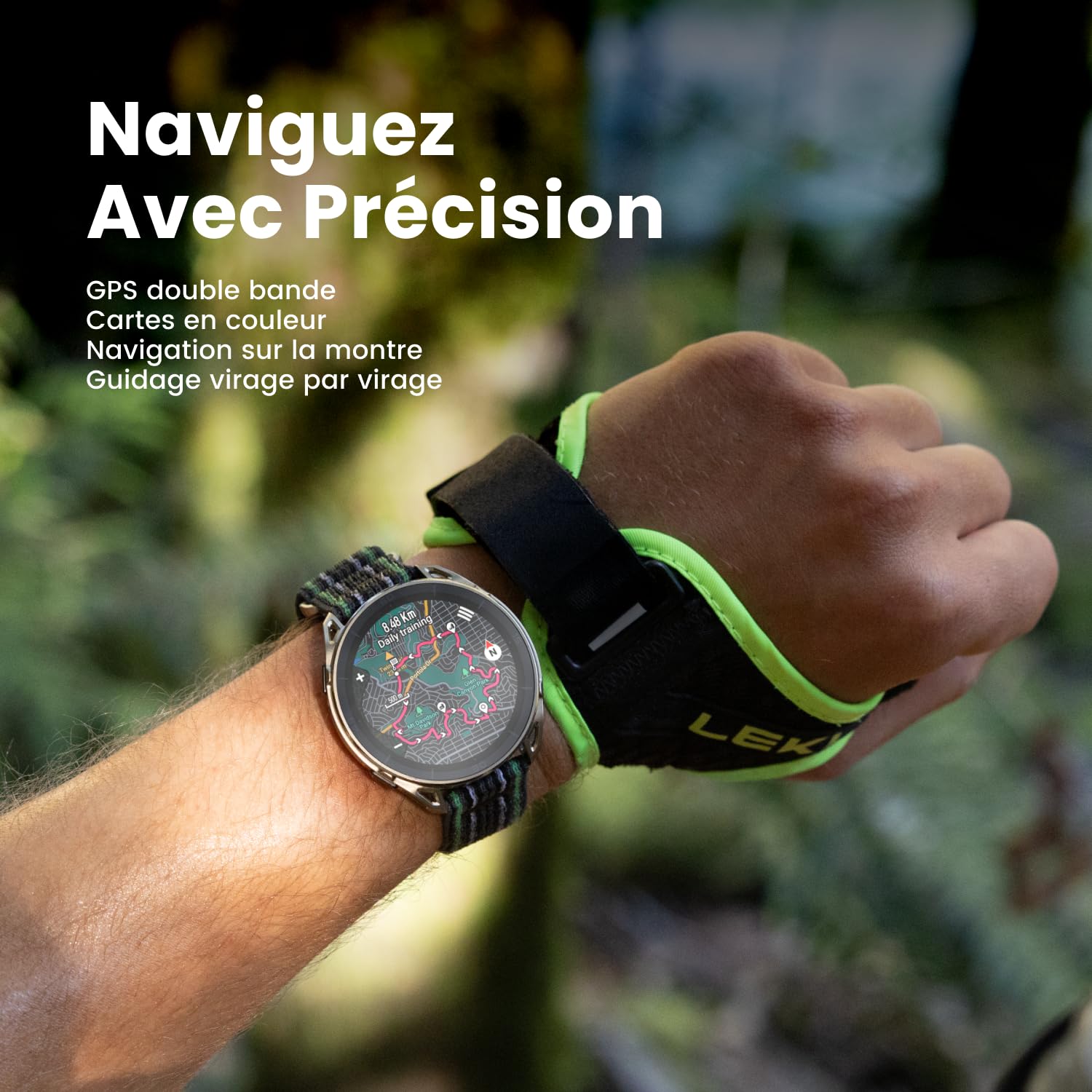 Amazfit Cheetah 2 Ultra Montre Connectée GPS 47 mm, Verre Saphir, Boîtier en Titane, Autonomie 30 Jours, Lampe Torche, Stockage de 64 Go, NFC, Cartes, +180 Modes Sportifs et HYROX, pour Android iPhone