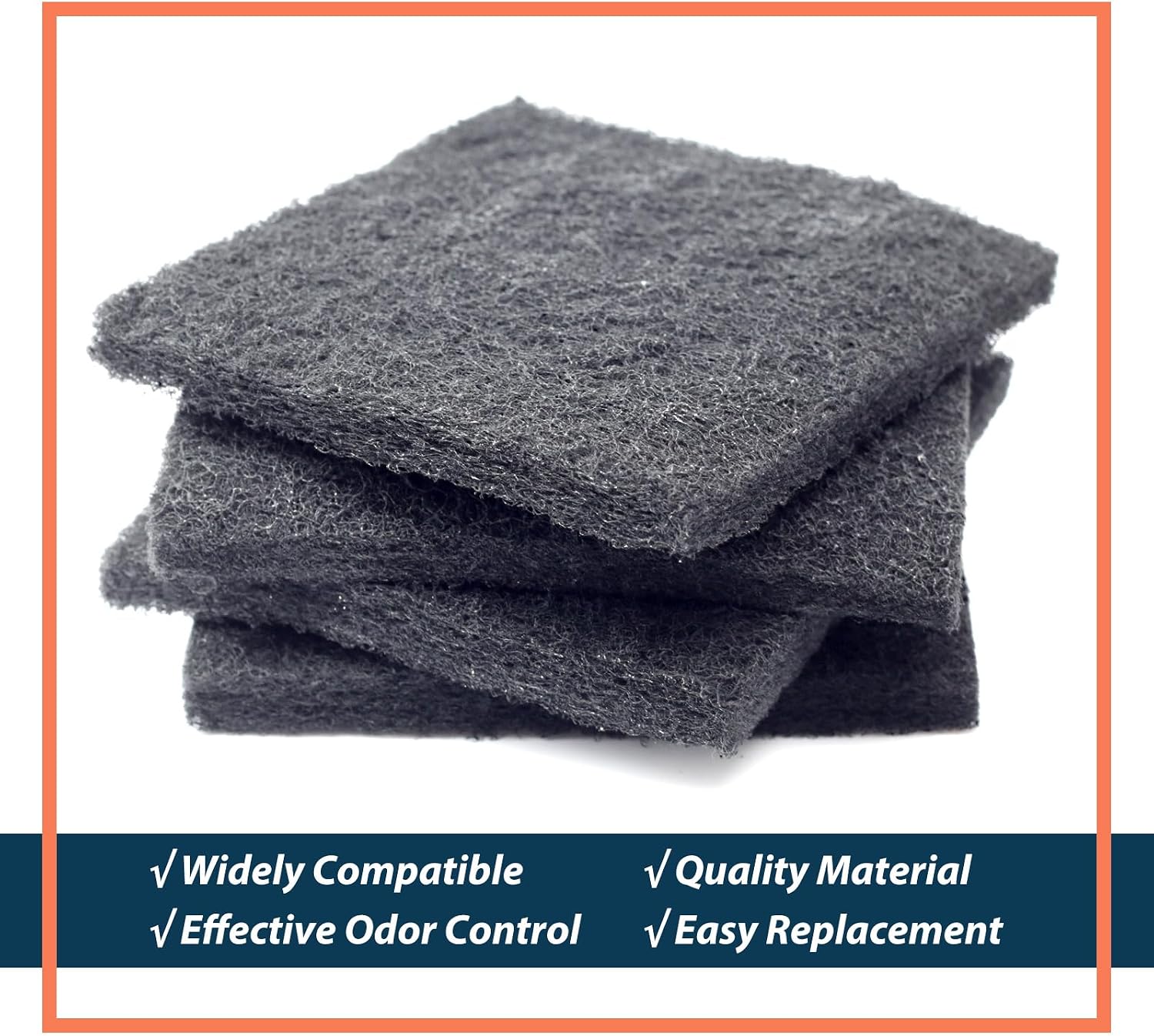4 Pack Trash Compactor Charcoal Air Filter Replacement for Whirl for KitchenAid for Maytag for Inglis for Magic Chef Trash Compactor Part Replace 4151750 554358 WP4151750 AP6009134 PS11742279