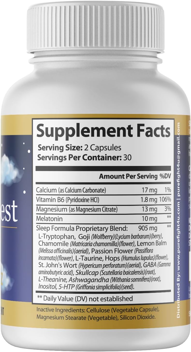 Good Night Rest Promotes Relaxation & Healthy Sleep Cycle, Dietary Supplement | 60 Capsules