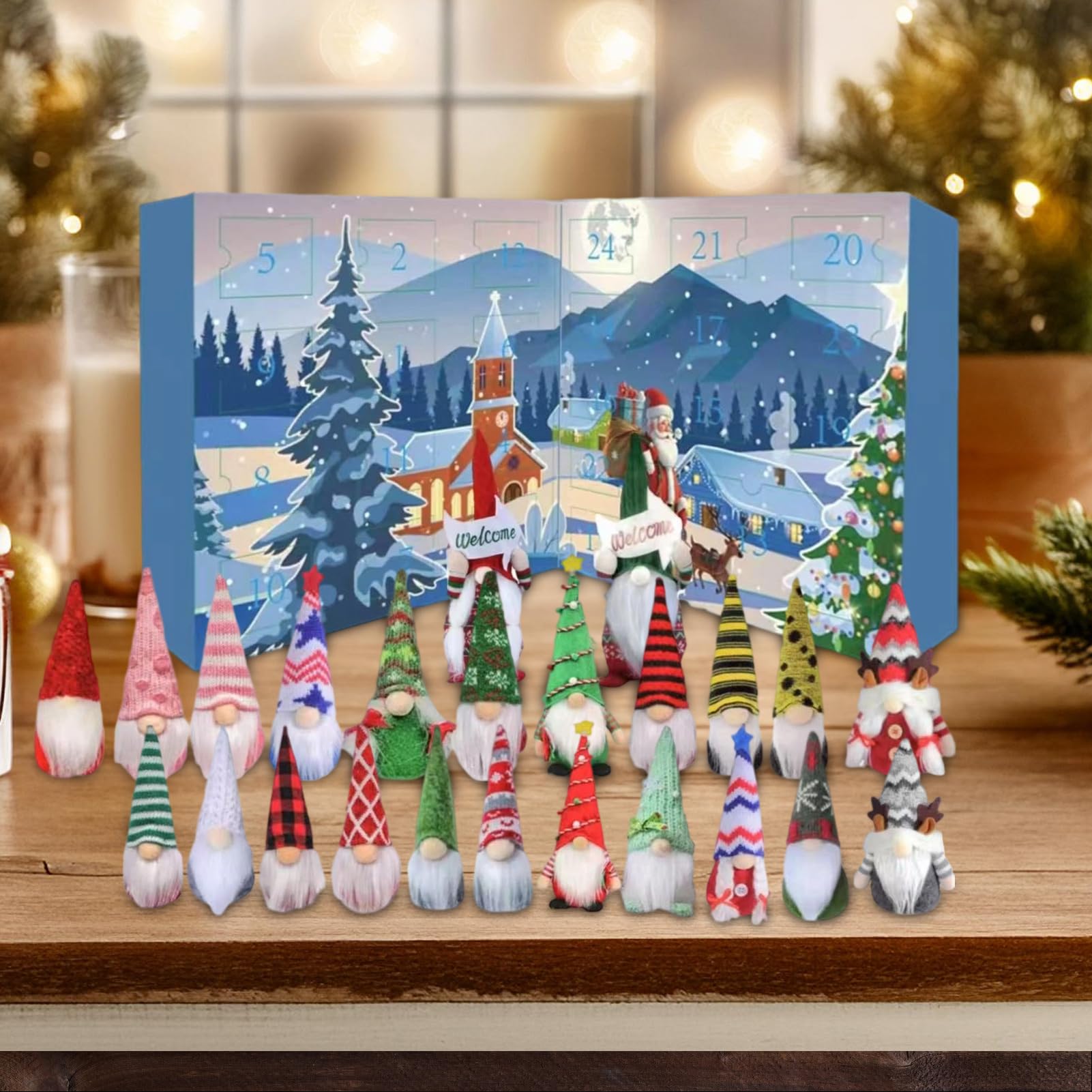 de calendrier de l'Avent | 24 jours Décoration Elfes