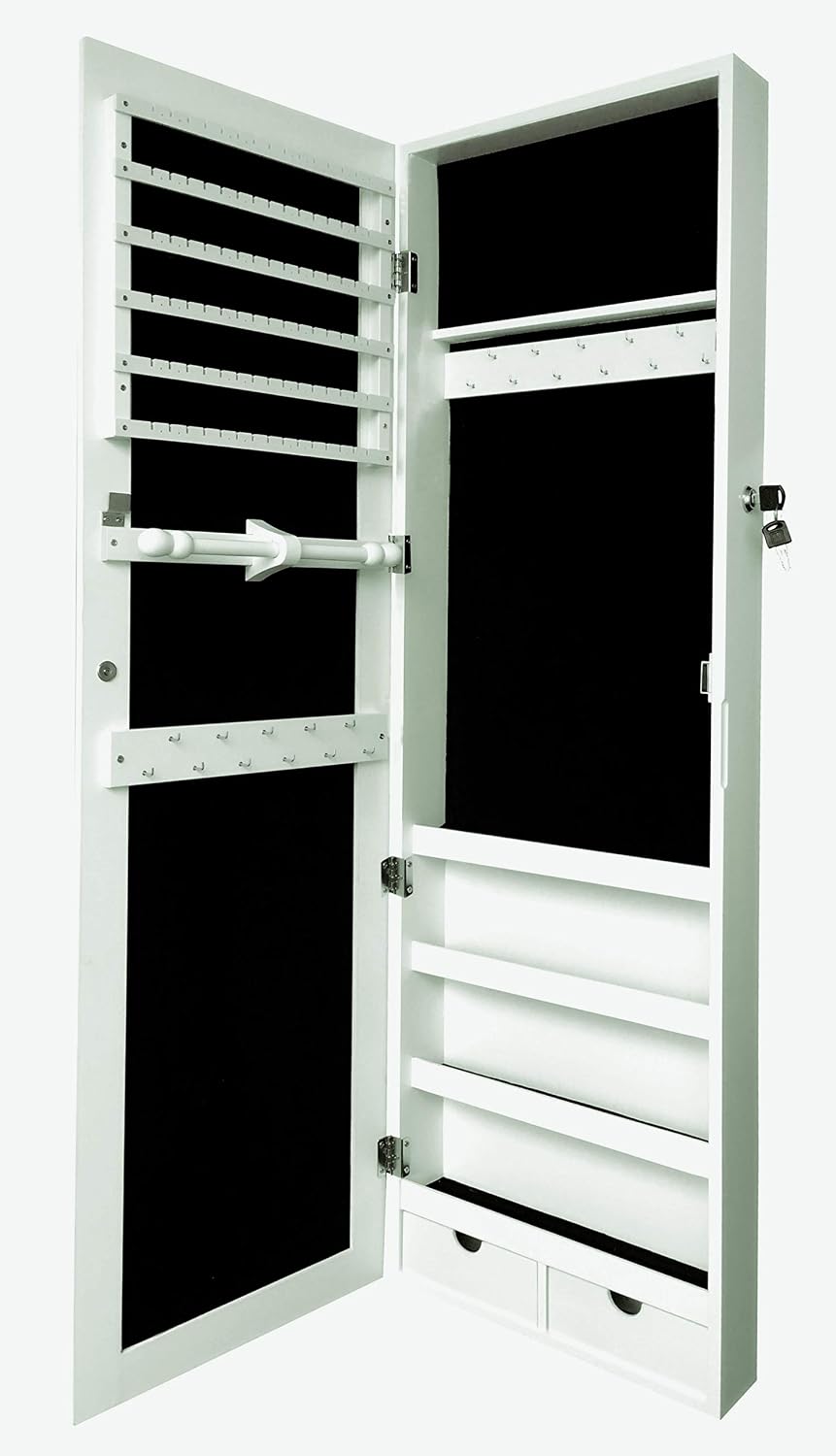 Jewelry Box Organizer Display Storage Case with Lock