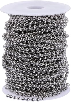 30 Meter Roller Blind Chain, 4.5mm Metal Beaded Roller Blind Chain Extension Cord, for Vertical Blinds Repair Replacement Parts